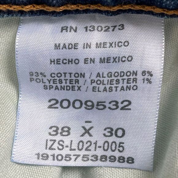 LEE Jeans Mens 28 x 30 Relaxed Fit Denim Cotton Blend Blue Straight Leg - Picture 8 of 9